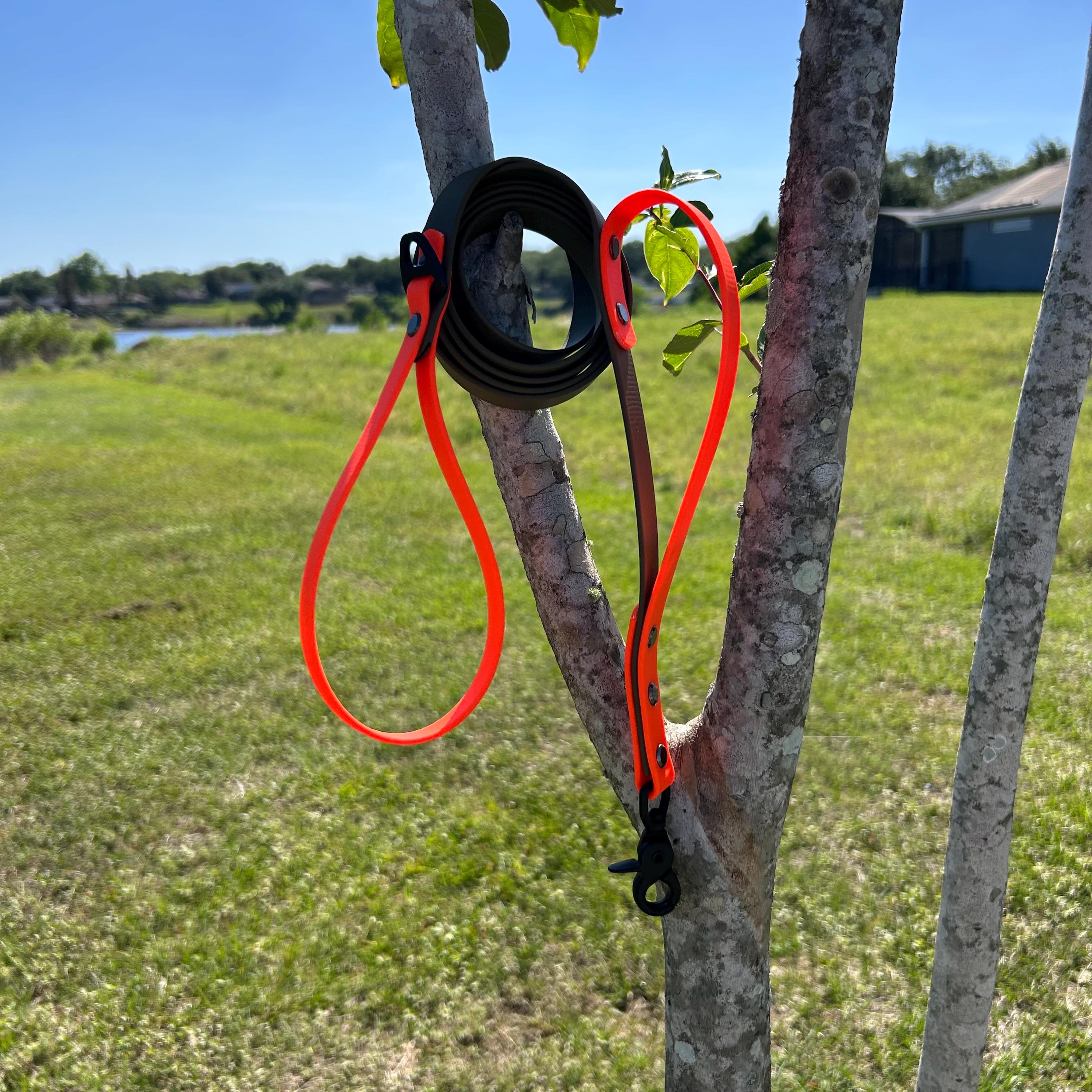 Waterproof Biothane Dog Leash with handle | Heavy Duty Two Tone Lead 6-10ft