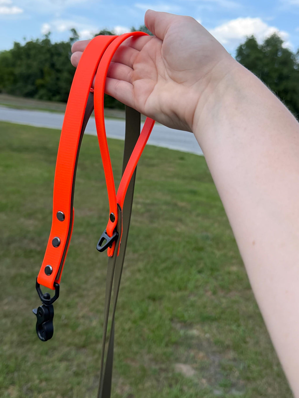 Waterproof Biothane Dog Leash with handle | Heavy Duty Two Tone Lead 6-10ft